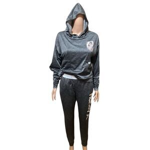 Hurley 2 Pc Hoodie + Joggers Pajama Lounge Set S